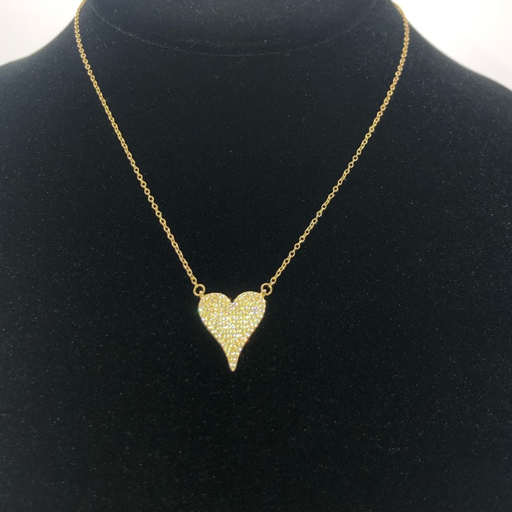 18k 0.83ct Heart Necklace - Picture 5 of 12